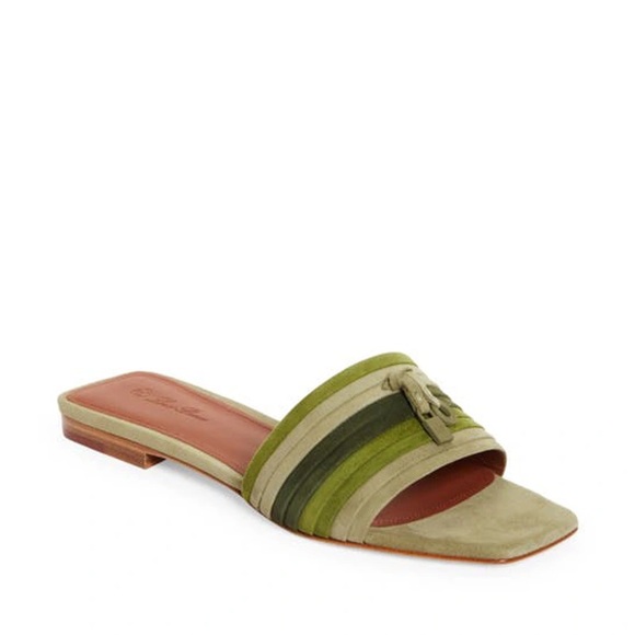 Loro Piana Charms Pleated Slide Sandal - Picture 2 of 6